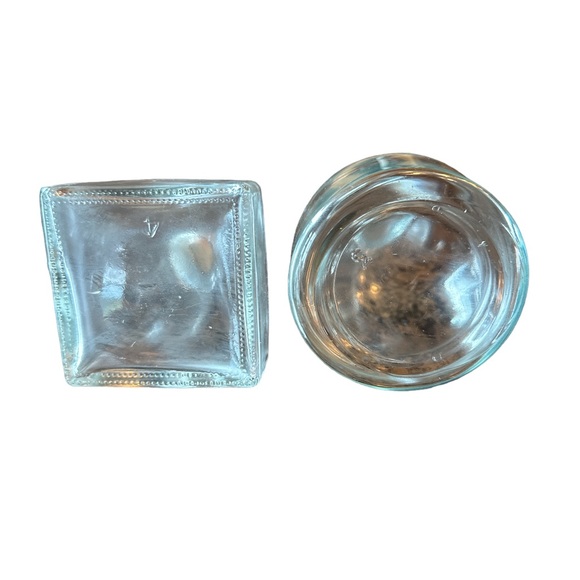 Glass bottles set of 2 for decor. Tall one is 9” tall and short one is 6” tall - Picture 7 of 7